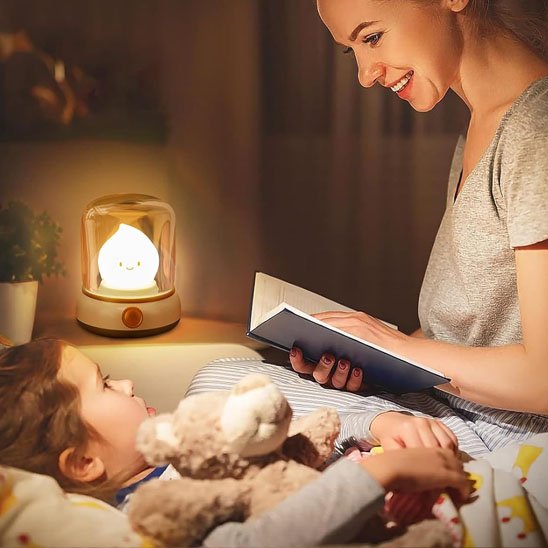 Bebe veilleuse lumière intensité agréable pour une lecture confortable de maman