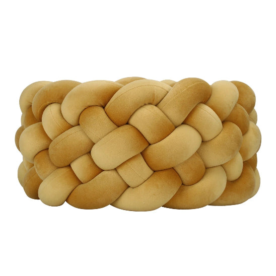 Boudin pour tresse de lit moutarde douce couleur chaleureuse