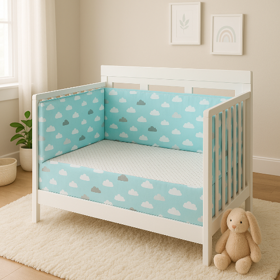 Contour de lit pour bebe housse amovible pour hygiène irréprochable