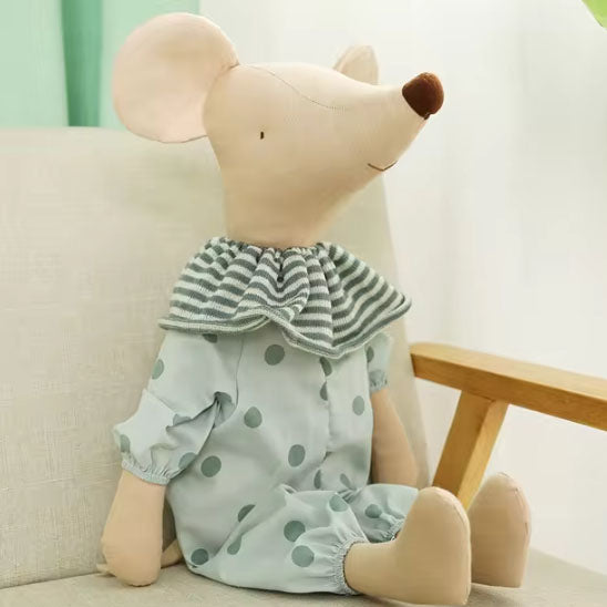 Doudou bébé forme souris habillée avec classe