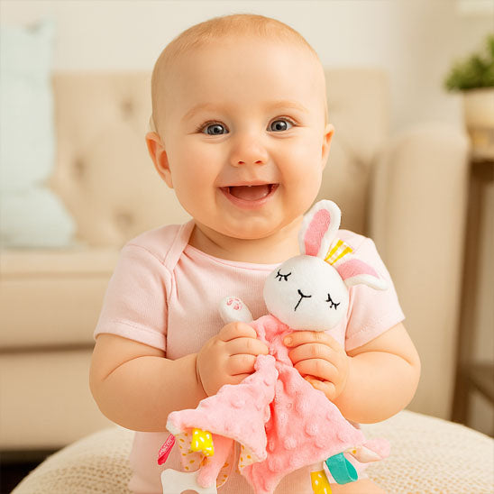 Doudou bebe peluche procure sensation de bien-être au bébé