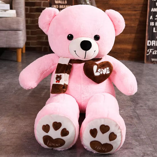 Doudou pour bebe personnalisable avec sur ses pattes love you cousues