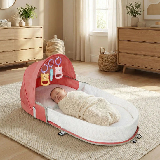 Lit en toile bebe confortable assure sommeil agréable de bébé.