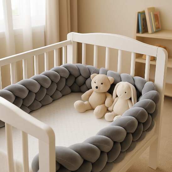 Natte de lit respirant ajustable en tant coussin allaitement ou protecteur contre-choc