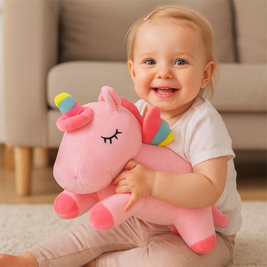Peluche licorne texture moelleuse pour des câlins parfaits