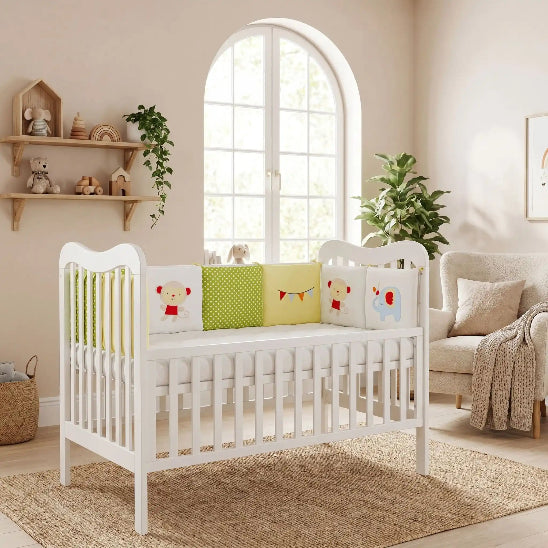 Tour de berceau bébé blanc cassé