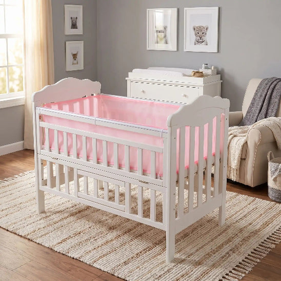 Tour de lit bébé transparent embellissant