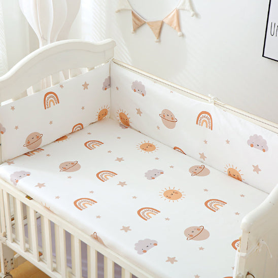 Tour de lit pour bebe garcon motif arc-en-ciel mignon