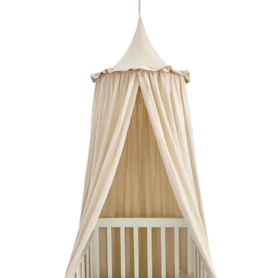 ciel de lit bebe dome suspendu enveloppe delicatement berceau bebe