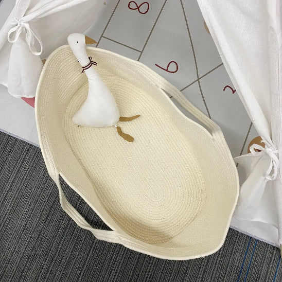couffin bebe blanc beige decore le lieu de bebe