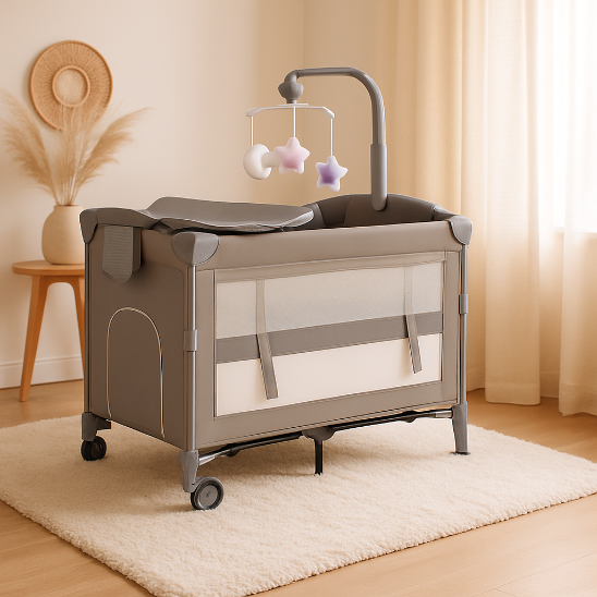 Lit parapluie matelas stylee s'intègre parfaitement avec déco chambre bébé
