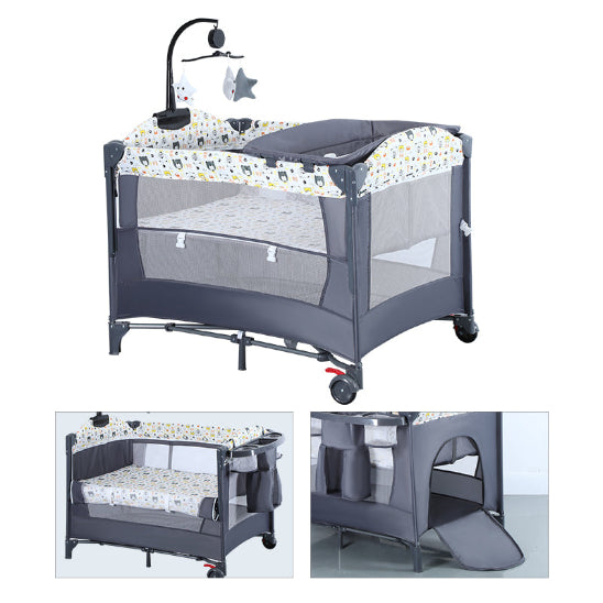 Lit parapluie pour bebe panier latéral pour mettre les essentielles pour bébé