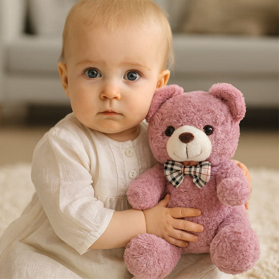 Ours en peluche poil fin agréable au toucher