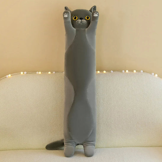 Peluche chat gris neuf doux au toucher et mignon