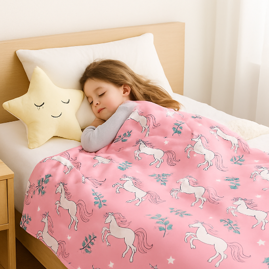 polaire couverture bebe motif cheval égaie chambre bébé