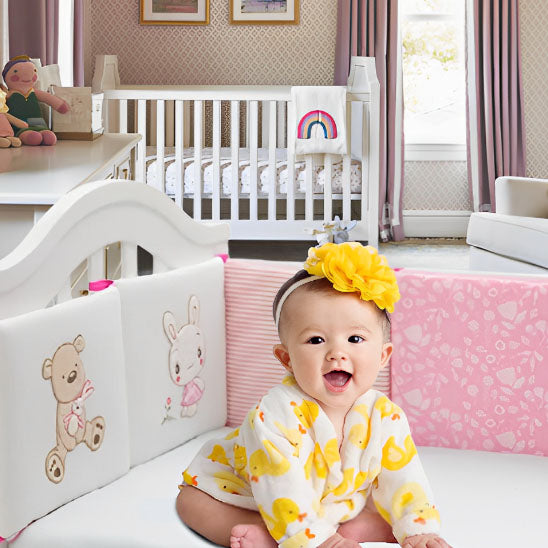 tour de lit bebe charmant procure elegance a chambre bebe