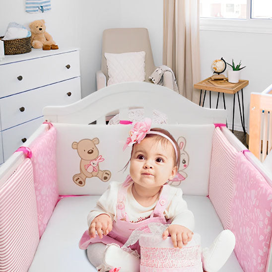 tour de lit bebe design elegant embellir chambre bebe