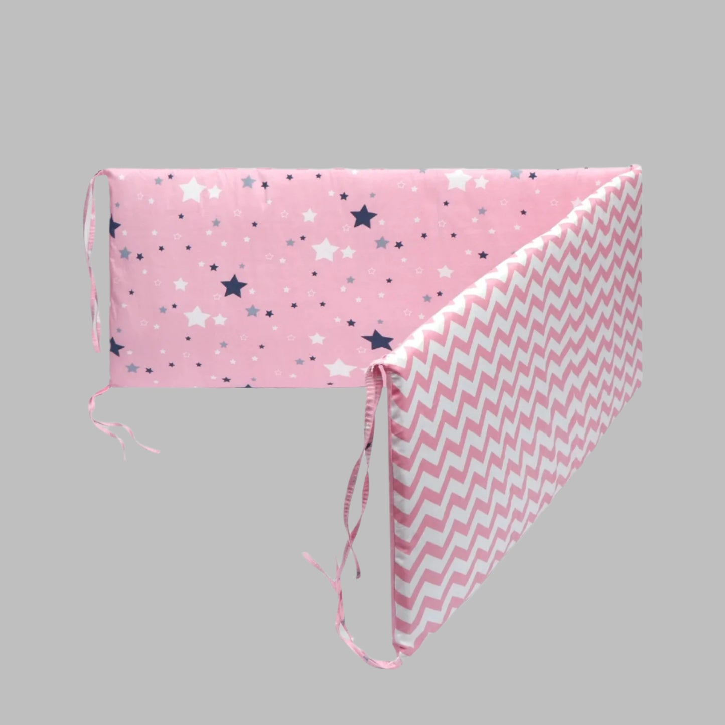 tour de lit motif etoile multicolore dispose attache solide