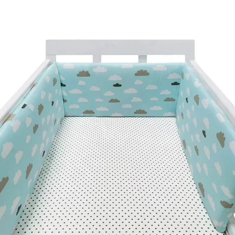 tour de lit pour bebe nuage multicolore protege des collisions