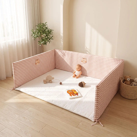 3 coussins pour tour de lit rose poudré mignon et moderne