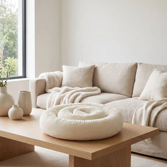 BOUDIN LIT BEBE BEIGE DECORATIF