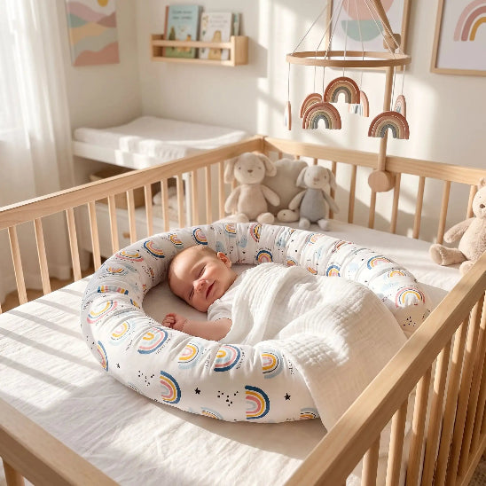 Boudin cale bébé arc-en-ciel élégant dans chambre bébé