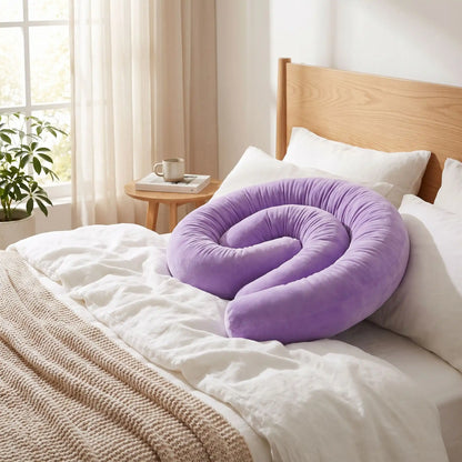 Boudin lit bebe violet matière douce