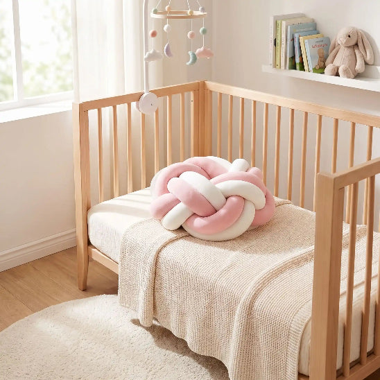 Boudin pour tresse de lit rose blanche multiusage