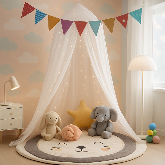 Ciel de lit pour fille reposant pour des moments magiques avec bébé