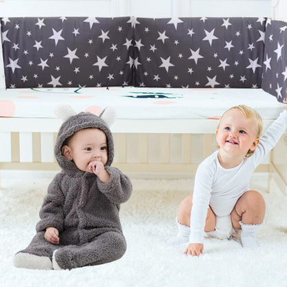 Contour de lit pour bebe motifs étoiles protection contre les chocs