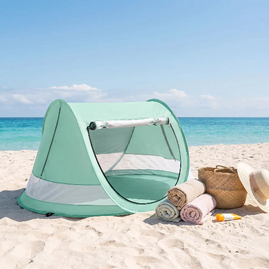Couffin nomade anti uv verte maille
