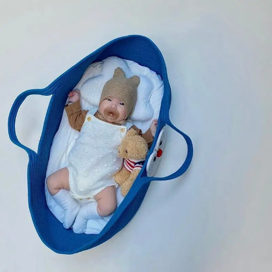 Couffin nouveau ne bleu mignon