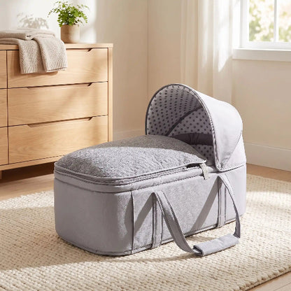 Couffin souple bébé gris transportable