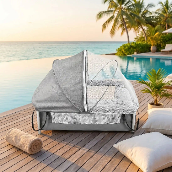 Couffin transportable 90 cm motif uni