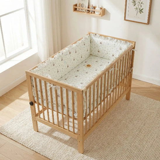 Coussin tour de lit bebe élegant apporte une belle touche de finition au lit bébé