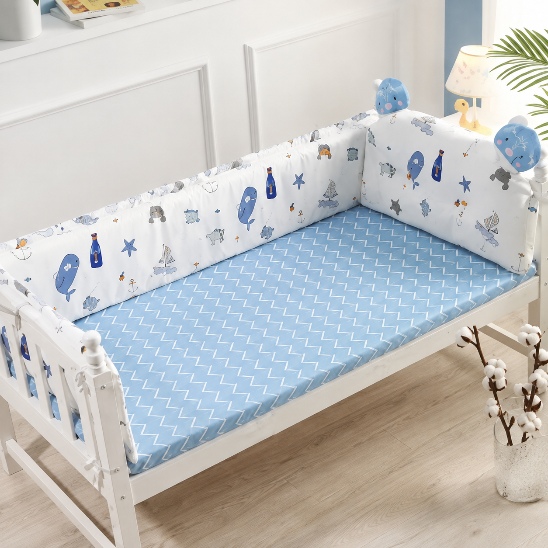 Coussin tour de lit marin animaux marins