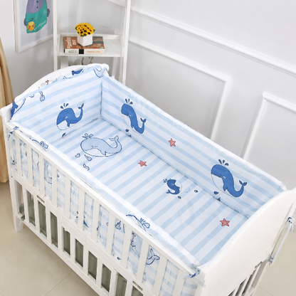 Coussin tour de lit marin  rayure bleu