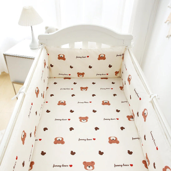 Coussins tour de lit ours coeur motif mignon