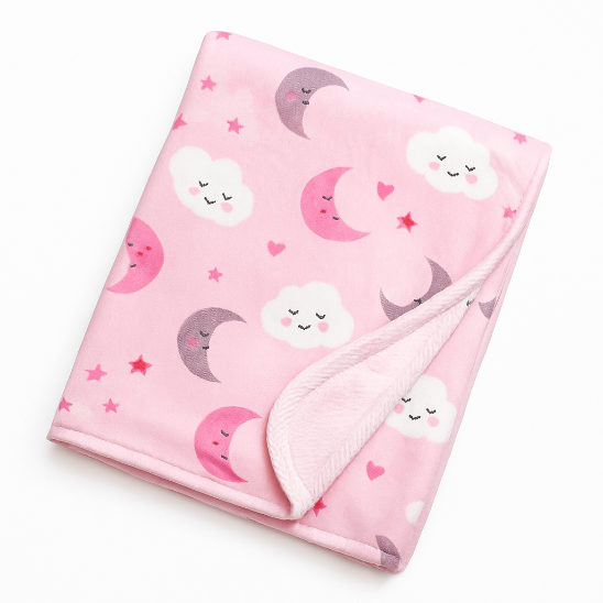 Couverture bebe en laine double épaisseur pour isolation thermique