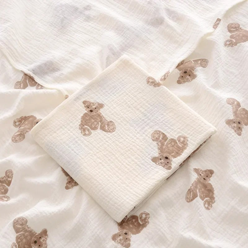 Couverture d'emmaillotage ours joli motif
