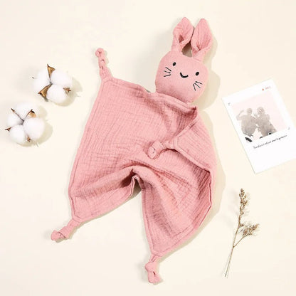 Doudou lapin rose surface agréable au toucher même après plusieurs lavages