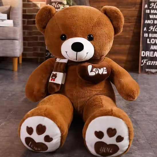 Doudou pour bebe ours marron géant de haute qualité