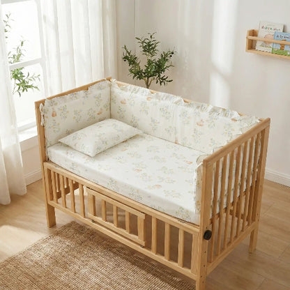 Entourage de lit pour bebe motif fleur lapin harmonise chambre bébé