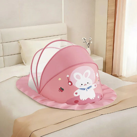 Lit en toile pour bebe rose conception pliable