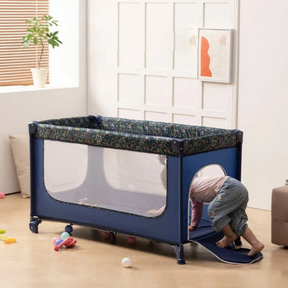 Lit parapluie nouveau ne fermeture éclair concept pour entrer sortir bébé