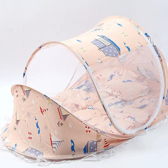 Lit pour bebe en toile voilier jaune élégant