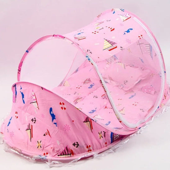 Lit pour bebe en toile voilier rose lit pliable