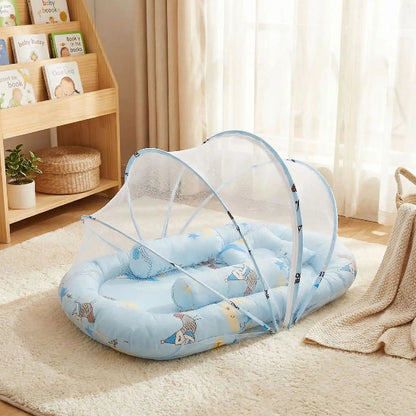 Lit pour bebe en toile moustiquaire intégrée