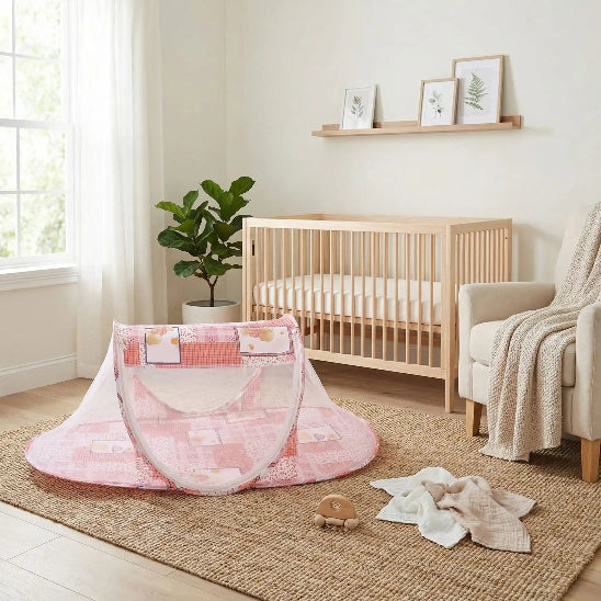 Lit toile pour bebe transparent léger pratique au quotidien