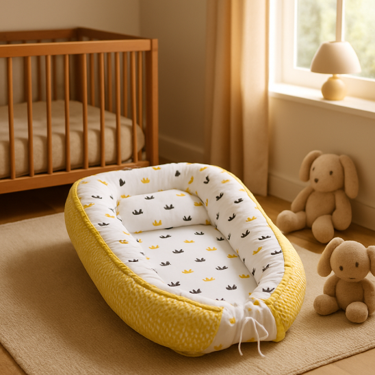 Réducteur de lit bébé nid coton pour bonne respirabilité à travers matériaux hypoallergéniques